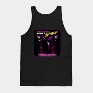 Death By Neon Official Album Cover Howling Neon design - Synthwave Retrowave Darkwave Dreamwave Tank Top